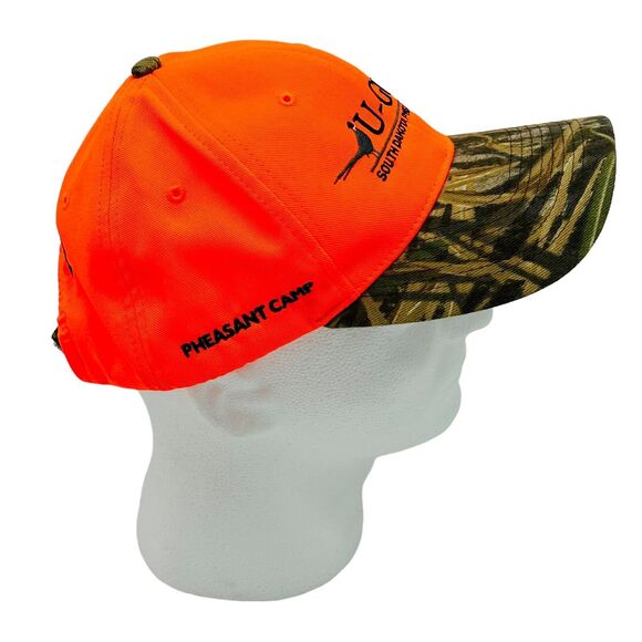 South Dakota Pheasant Hunting Hat Blaze Orange Camo Snapback U-Guide Abderdeen - Picture 5 of 7